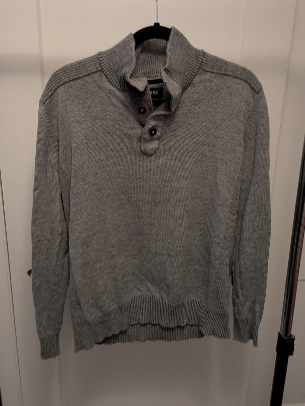 Mexx Men's Gray Zip-Neck Sweater